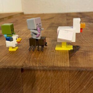 Minecraft Minis | Toys | Minecraft 2 Jockeys And Overworld Chicken Lot